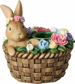 Spring Fantasy svietnik, zajačik v košíku 9 cm, Villeroy & Boch