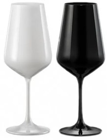 Black & White sklenice na víno, Crystalex, SANDRA, 450 ml, 2 ks