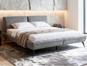 Posteľ Verde 180x200 cm, holubí šedá štruktúrovaná látka%