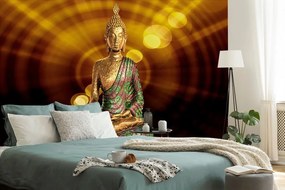 Samolepiaca tapeta socha Budhu s abstraktným pozadím - 300x200