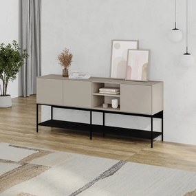 Čierno-krémová komoda 180x80x40 cm Amira – Marckeric