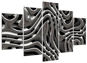Abstraktný čiernobiely obraz (150x105 cm)