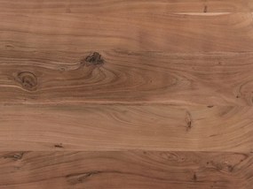 Jedálenský stôl z akáciového dreva 180 x 95 cm svetlé drevo/čierna BROOKE Beliani