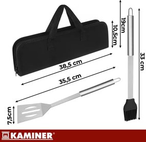 Malá nerezová sada grilovacieho náradia - 3 ks