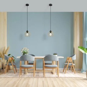 Luster na lanku AGAT 1xE27/15W/230V zlatá/čierna