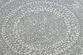 Koberec FLAT SISAL 48832637 Kruhy, bodky sivá / krémová Veľkosť: 140x200 cm