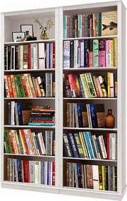 Biela knižnica z borovicového dreva 148x223 cm Anita – Støraa