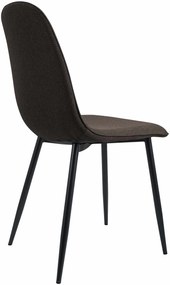 Sada 4 ks jedálenskej stoličky Maryam látka - hnedá