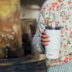Nerezový termohrnček so slamkou Mist Ivory 720 ml