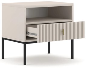 PROXIMA.store - Štýlový nočný stolík Marcos FARBA: biela, FARBA NÔH: čierna