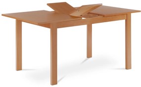 Autronic - Jedálenský stôl rozkladací 120+30x80x74 cm, doska MDF, dyha, nohy masív, tmavý buk - BT-6778 BUK3 AKCE NOVINKA