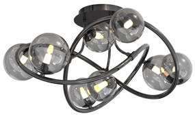 Wofi 9014-805 - LED Prisadený luster NANCY 8xG9/3,5W/230V čierna/chróm