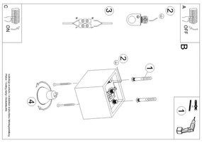 Sollux SL.0027 - Bodové svietidlo QUAD 1 1xGU10/10W/230V biela