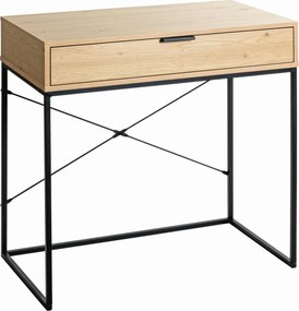 XXXLutz KONZOLOVÝ STOLÍK, čierna, farba duba, kov, kompozitné drevo, 80/46/79 cm - Online Only obývacie izby - 001931106402