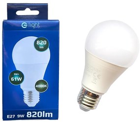 Žiarovka LED A60 9W E27 4000K EKZA029