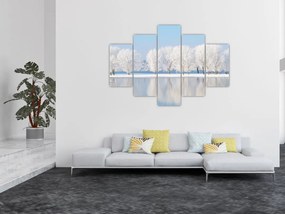 Obraz zimnej krajiny (150x105 cm)