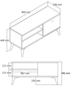 TV stolík Retro 1552