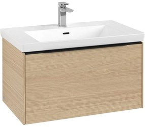 VILLEROY &amp; BOCH Subway 3.0 závesná skrinka pod umývadlo, 1 zásuvka, s LED osvetlením, 772 x 478 x 429 mm, Nordic Oak, C573L1VJ