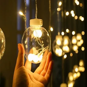 Vianočný svetelný záves 138 LED banky teplá biela
