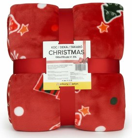 Deka Christmas 130x170 cm červená