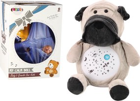 LEAN Toys Plyšový psík uspávačik so svetlami a zvukmi nočný a denný režim