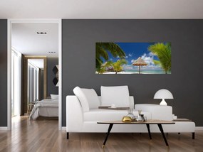 Obraz - Pláž s bielym pieskom (120x50 cm)