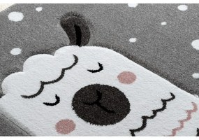 styldomova Detský sivý koberec PETIT lama kruh