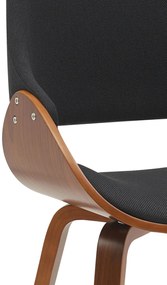 Jedálenská stolička Vangale - látka - Orech / Čierna