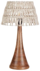 Stolná lampa z mangového dreva béžová PELLEJAS Beliani