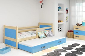 Detská posteľ s prístelkou RICO 2 | borovica 90 x 200 cm Farba: Modrá
