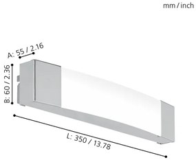 Eglo 97718 - LED úpeľňové zrkadlové svietidlo SIDERNO LED/8,3W/230V IP44