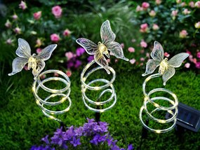 Solárny zápich Motýľ, 3 kusy