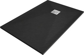 Mexen Stone+, obdĺžniková vanička z minerálneho kompozitu 120 x 90 cm, čierna matná, 44709012