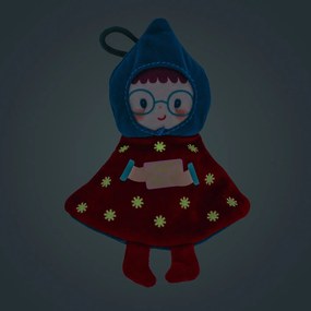 Lilliputiens – vianočná plyšová dekorácia – červená elfka Lilli