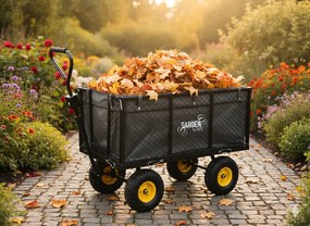 Garden Line XL DVOJFUNKČNÝ ZÁHRADNÝ VOZÍK – ČIERNY S PLACHTOU