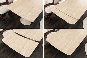 Rozkladací keramický jedálenský stôl Belinda 160-240 cm béžový