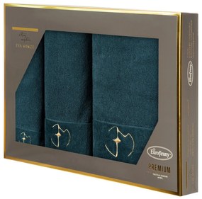 FROTÉ UTERÁK EVA MINGE GAJA SADA 1KS 30X50 CM, 1KS 50X90 CM, 1KS 70X140 CM TMAVOZELENÁ