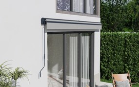 Elektrická markíza BestBerg BBSU-E395LG / 395 × 300 cm / svetlo sivá