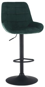Kondela Barová stolička, tmavozelená Velvet látka, CHIRO NEW 75968