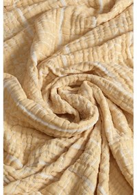 Žltá mušelínová prikrývka na dvojlôžko 220x240 cm Etno - Mijolnir