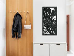 drevko Drevený obraz na stenu Izbové rastliny Rozmer obrazu: 44,5 x 22,5 cm, Farba dekorácie: Čierna