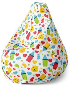Sablio Sedací vak Pear Detské obrázky - 70 x 95 x 15 cm