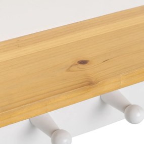 Biely nástenný vešiak s poličkou – Casa Selección