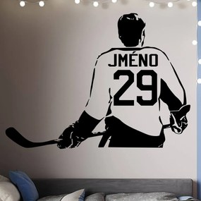 Veselá Stena Samolepka na stenu na stenu Hokejový dres s menom Farba: černá