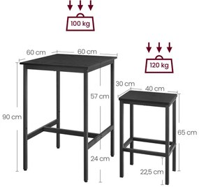 Jedálenský stôl s 2 stoličkami LBT017B56