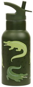 A Little Lovely Company - antikorová fľaša na pitie, 350 ml - krokodíl