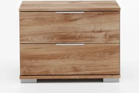Nočný stolík Easy Plus, 2 zásuvky, dub doskový%