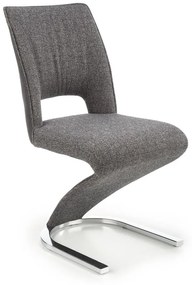 Jedálenská stolička PINE – látka, ekokoža, sivá