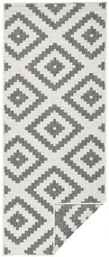 NORTHRUGS - Hanse Home koberce Kusový koberec Twin-Wendeteppiche 103132 grau creme – na von aj na doma - 80x150 cm