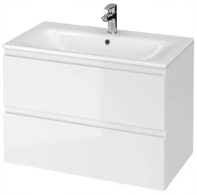 Cersanit Moduo, závesná skrinka + umývadlo 80cm, biela, S801-316-DSM